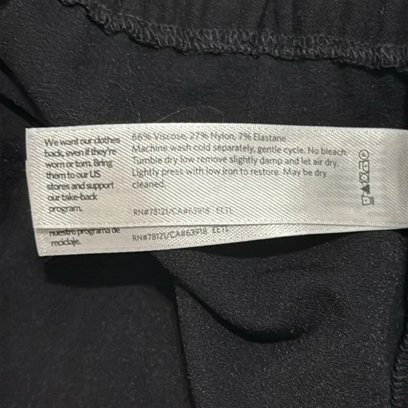 Eileen Fisher women’s black cropped wide leg pants - Picture 4 of 4